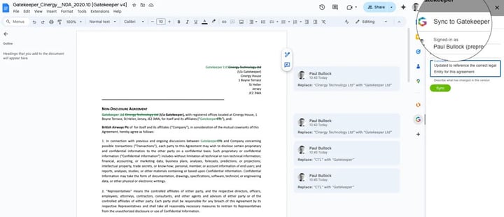 Gdocs integration